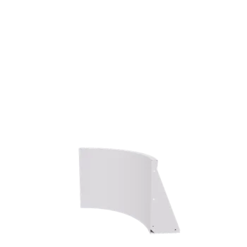 Stödmur i stål - Ytterkurva - 50 x 50 x 50 cm - RAL9010 matt (vit)