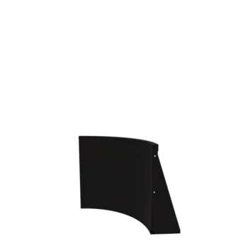 Stödmur i stål - Innerkurva - 50 x 50 x 60 cm - RAL9005 matt (svart)