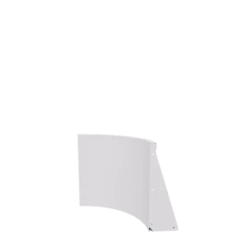 Stödmur i stål - Innerkurva - 50 x 50 x 60 cm - RAL9010 matt (vit)