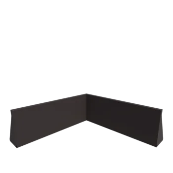 Stödmur i stål - Innerhörn - 100 x 100 x 40 cm - Annan RAL-färg