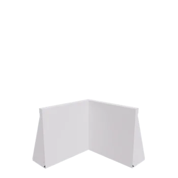 Stödmur i stål - Innerhörn - 50 x 50 x 50 cm - RAL9010 matt (vit)