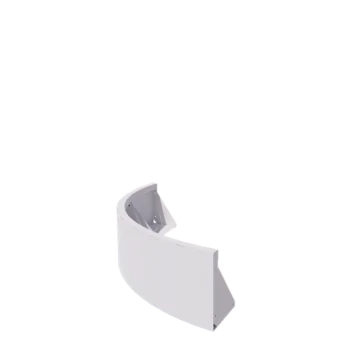 Stödmur i stål - Ytterkurva - 100 x 100 x 30 cm - RAL9010 matt (vit)
