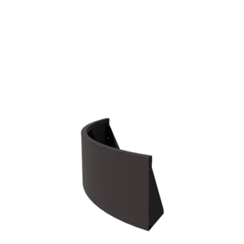 Stödmur i stål - Ytterkurva - 100 x 100 x 40 cm - RAL7016 mattt (antracitgrå)