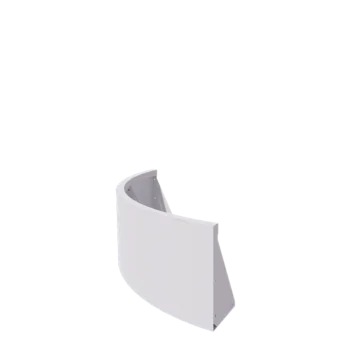 Stödmur i stål - Ytterkurva - 100 x 100 x 40 cm - RAL9010 matt (vit)