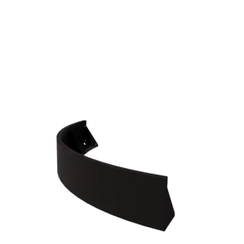 Stödmur i stål - Ytterkurva - 150 x 150 x 30 cm - RAL9005 matt (svart)