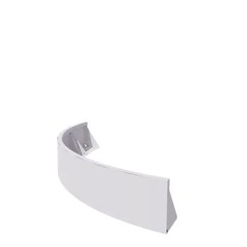 Stödmur i stål - Ytterkurva - 150 x 150 x 30 cm - RAL9010 matt (vit)