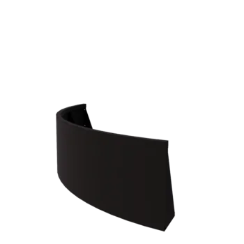 Stödmur i stål - Ytterkurva - 150 x 150 x 50 cm - RAL9005 matt (svart)