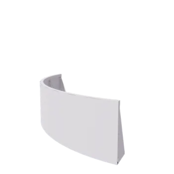 Stödmur i stål - Ytterkurva - 150 x 150 x 50 cm - RAL9010 matt (vit)