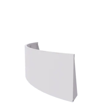 Stödmur i stål - Ytterkurva - 150 x 150 x 60 cm - RAL9010 matt (vit)