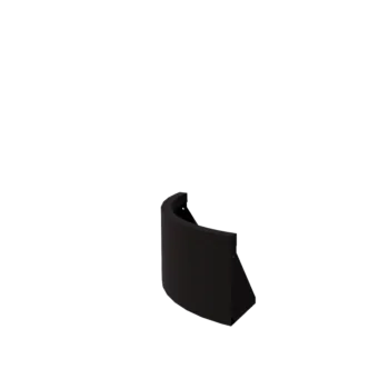 Stödmur i stål - Ytterkurva - 50 x 50 x 30 cm - RAL9005 matt (svart)