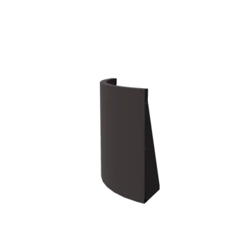 Stödmur i stål - Ytterkurva - 50 x 50 x 60 cm - RAL7016 matt (antracitgrå)