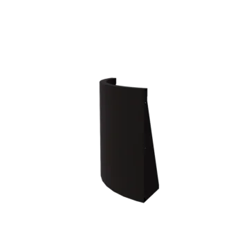 Stödmur i stål - Ytterkurva - 50 x 50 x 60 cm - RAL9005 matt (svart)