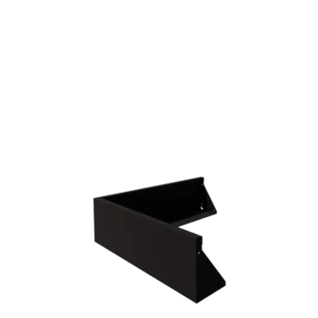 Stödmur i stål - Ytterhörn - 100 x 100 x 30 cm - RAL9005 matt (svart)