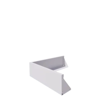 Stödmur i stål - Ytterhörn - 100 x 100 x 30 cm - RAL9010 matt (vit)