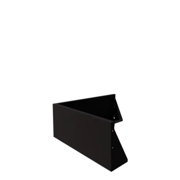 Stödmur i stål - Ytterhörn - 100 x 100 x 40 cm - RAL9005 matt (svart)