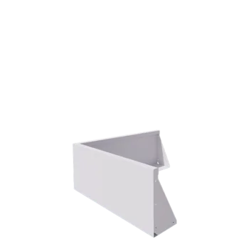 Stödmur i stål - Ytterhörn - 100 x 100 x 40 cm - RAL9010 matt (vit)