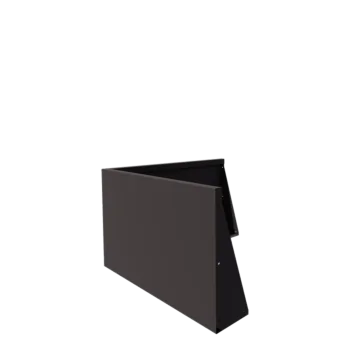 Stödmur i stål - Ytterhörn - 100 x 100 x 60 cm - RAL7016 matt (antracitgrå)