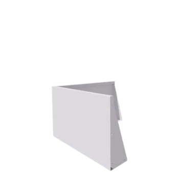 Stödmur i stål - Ytterhörn - 100 x 100 x 60 cm - RAL9010 matt (vit)