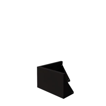 Stödmur i stål - Ytterhörn - 50 x 50 x 30 cm - RAL9005 matt (svart)