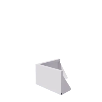 Stödmur i stål - Ytterhörn - 50 x 50 x 30 cm - RAL9010 matt (vit)