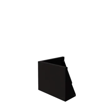 Stödmur i stål - Ytterhörn - 50 x 50 x 40 cm - RAL9005 matt (svart)