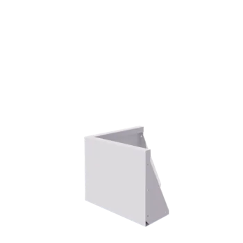 Stödmur i stål - Ytterhörn - 50 x 50 x 40 cm - RAL9010 matt (vit)