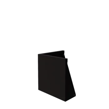 Stödmur i stål - Ytterhörn - 50 x 50 x 50 cm - RAL9005 matt (svart)