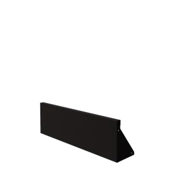 Stödmur i stål - Rak - 100 x 30 cm - RAL9005 matt (svart)