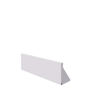 Stödmur i stål - Rak - 100 x 30 cm - RAL9010 matt (vit)