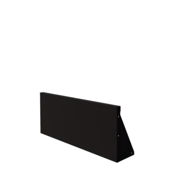 Stödmur i stål - Rak - 100 x 40 cm - RAL9005 matt (svart)