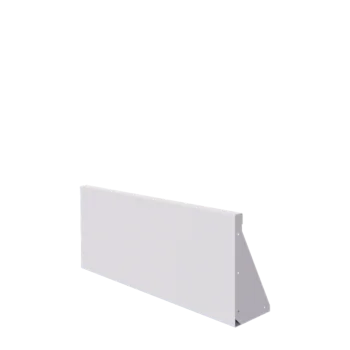 Stödmur i stål - Rak - 100 x 40 cm - RAL9010 matt (vit)