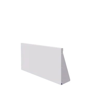 Stödmur i stål - Rak - 100 x 50 cm - RAL9010 matt (vit)