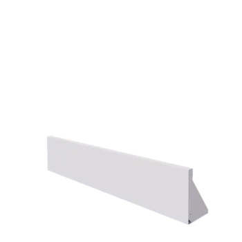 Stödmur i stål - Rak - 150 x 30 cm - RAL9010 matt (vit)