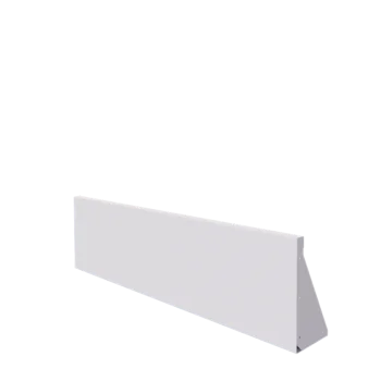 Stödmur i stål - Rak - 150 x 40 cm - RAL9010 matt (vit)