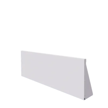 Stödmur i stål - Rak - 150 x 50 cm - RAL9010 matt (vit)
