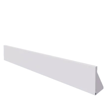 Stödmur i stål - Rak - 200 x 30 cm - RAL9010 matt (vit)