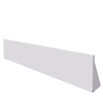 Stödmur i stål - Rak - 200 x 40 cm - RAL9010 matt (vit)