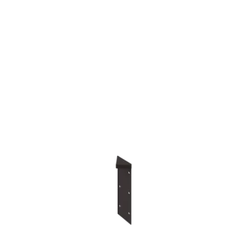 Kruka i stål - Hörnstycke 180° - 30 cm - RAL7016 matt (antracitgrå)