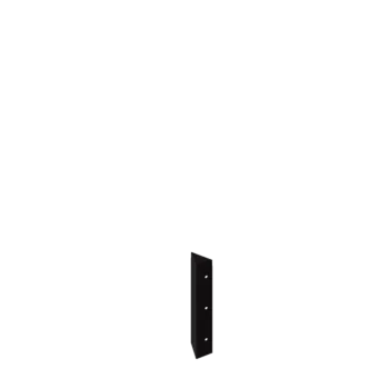 Kruka i stål - Hörnstycke 90° - 30 cm - RAL9005 matt (svart)