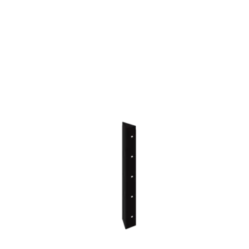 Kruka i stål - Hörnstycke 90° - 50 cm - RAL9005 matt (svart)