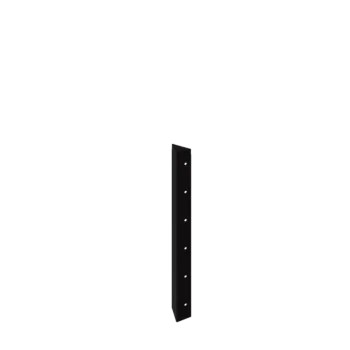 Kruka i stål - Hörnstycke 90° - 60 cm - RAL9005 matt (svart)