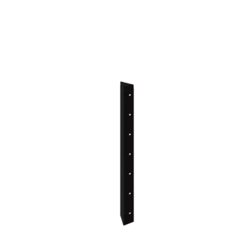 Kruka i stål - Hörnstycke 90° - 70 cm - RAL9005 matt (svart)