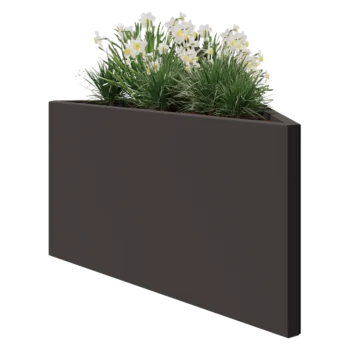 Kruka i stål - Triangel oliksidig - 112,2 x 60,5 x 60 cm - Annan RAL-färg - Utan bottenplatta