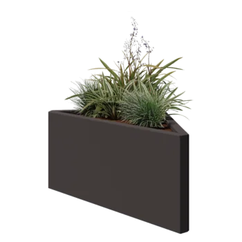 Kruka i stål - Triangel oliksidig - 83,9 x 46,4 x 40 cm - Annan RAL-färg - Utan bottenplatta