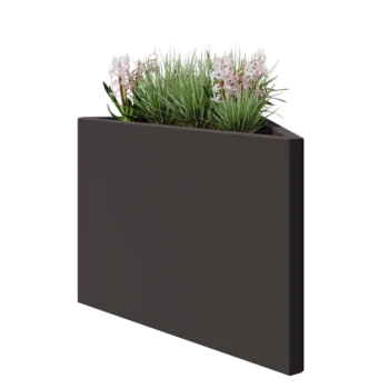 Kruka i stål - Triangel oliksidig - 83,9 x 46,4 x 60 cm - Annan RAL-färg - Utan bottenplatta