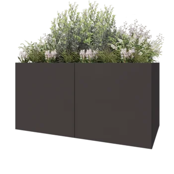 Kruka i stål XXL - Rektangel - 200 x 100 x 100 cm - Annan RAL-färg - Utan bottenplatta