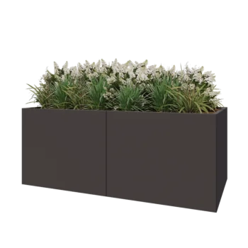Kruka i stål XXL - Rektangel - 200 x 100 x 80 cm - Annan RAL-färg - Utan bottenplatta