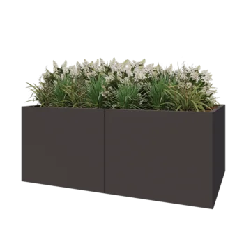 Kruka i stål XXL - Rektangel - 200 x 120 x 80 cm - Annan RAL-färg - Utan bottenplatta
