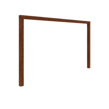 Pergola i cortenstål - Rak - 400 x 230 cm - Utan betongplint