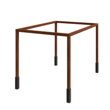 Pergola i cortenstål - Rektangel - 424 x 300 x 230 cm - Med betongplint